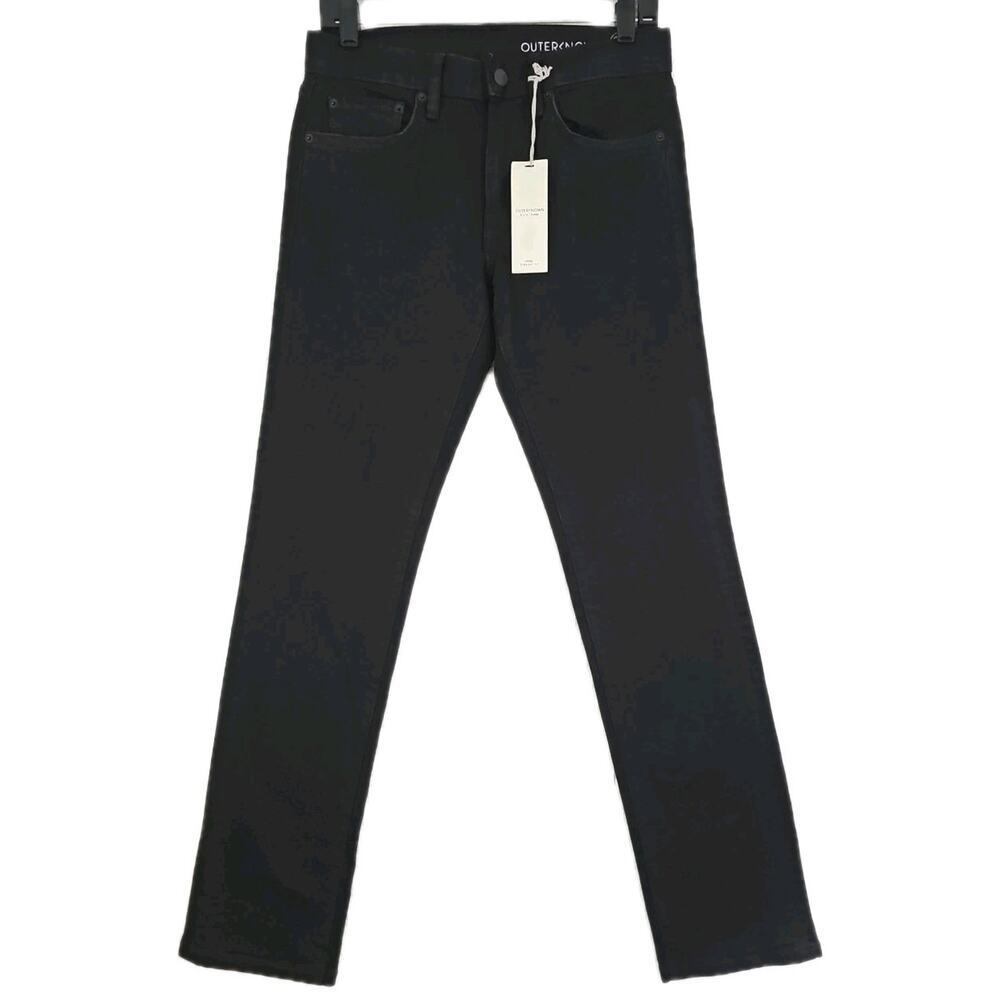 Outerknown ~Men's Size 28x32~ Jet Black Denim SEA Jeans Local Straight Fit NWT.